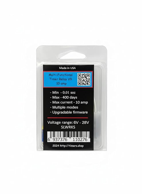 10 Amp Mini Timer Time Delay Relay .2 Sec to 400 Days 6V 12V 18V 24V. Power On - Image 2