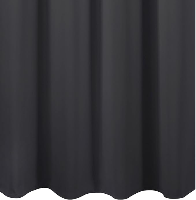 LEMOMO Dark Grey Thermal Blackout Curtains/52 x 45 Inch/Set of 2 Panels Room Darkening Curtains