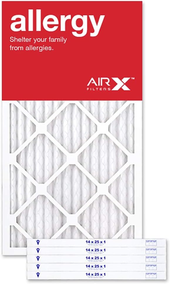 14x25x1 Air Filter ALLERGY MERV 11 Pleated Furnace Filter 6 Pack fits HVAC AC & by AIRXFILTERSWICKEDCLEANAIR