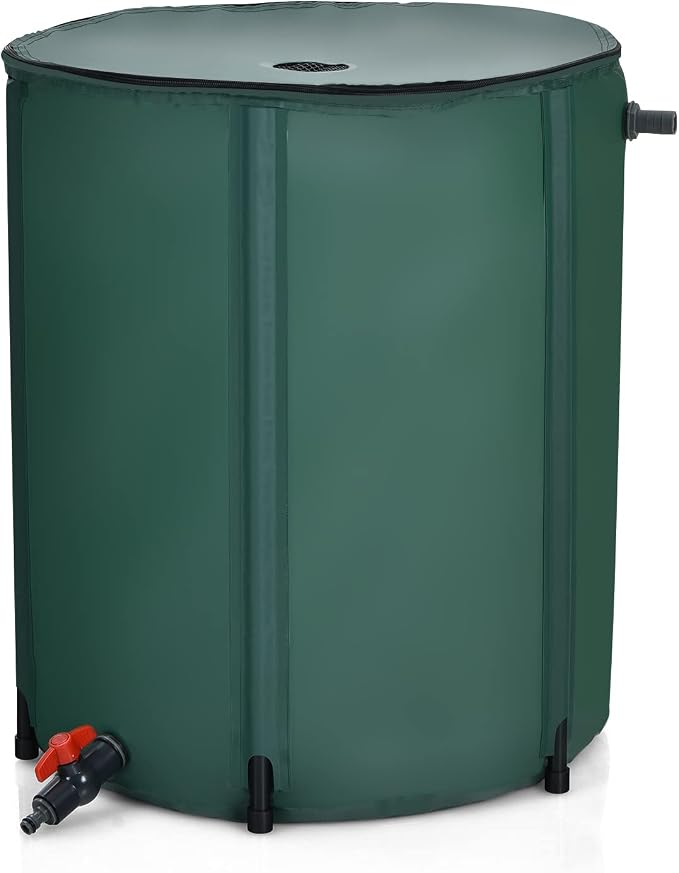 Goplus 60 Gallon Collapsible Rain Barrel, Portable Rain Barrels to Collect by Goplus