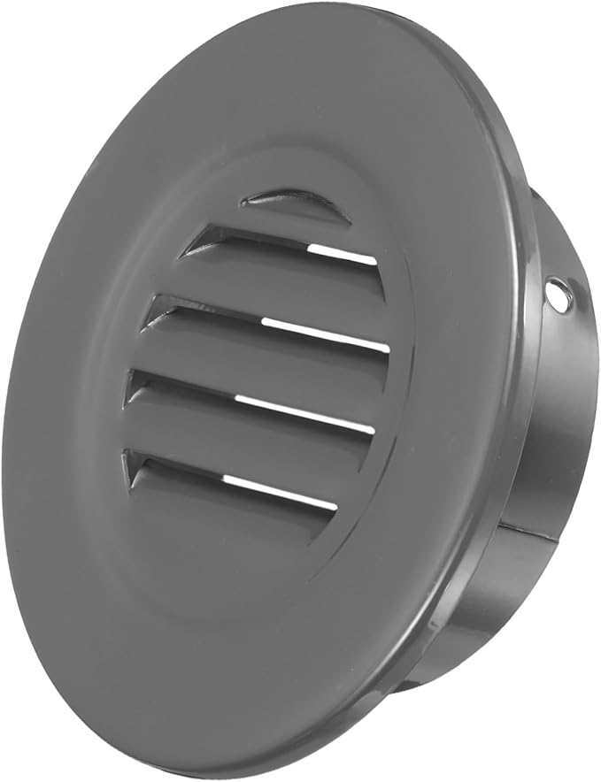 PATIKIL 4" Round Air Vent, Louver Grille Cover Aluminum Alloy Soffit Vent HVAC by PATIKIL