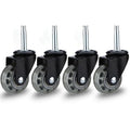 2 inch Floor Friendly Rubber Caster Wheels, Furniture Swivel Casters Set of 4 by Unknown