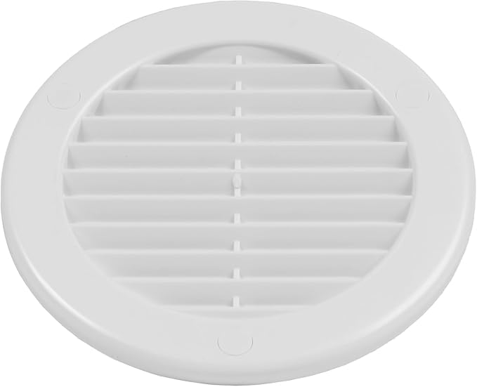100-Pack 4" Round Air Vent Cover – White Plastic Soffit Air Vent Deflector - Image 8