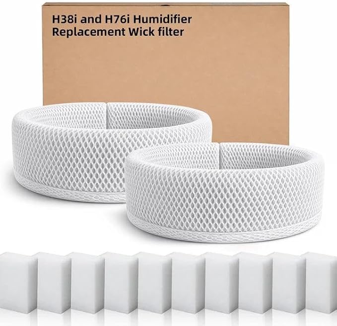2 Pack Room Humidifier Wick Filter Replacement Compatible by HKNECE