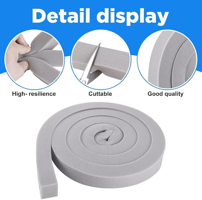 moonoom 6 Pcs Foam Air Conditioner Weatherseal Tape-1'' x 1'' x 6.5ft Air - Image 3