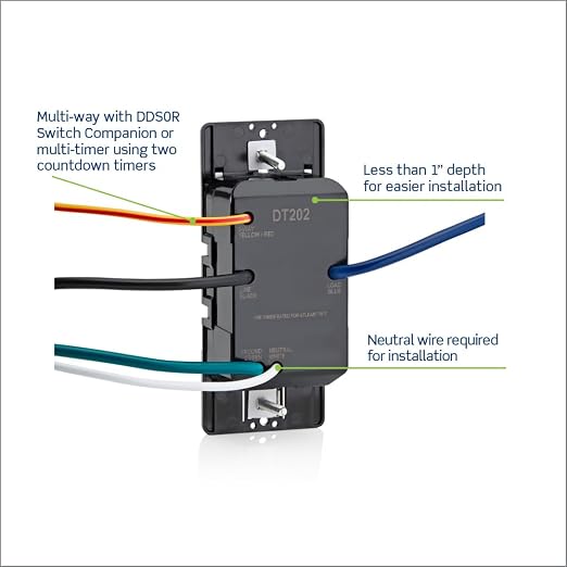 Leviton Countdown Switch for lights, pool pumps, 15-30 min, 1-2 hour, Neutral - Image 3