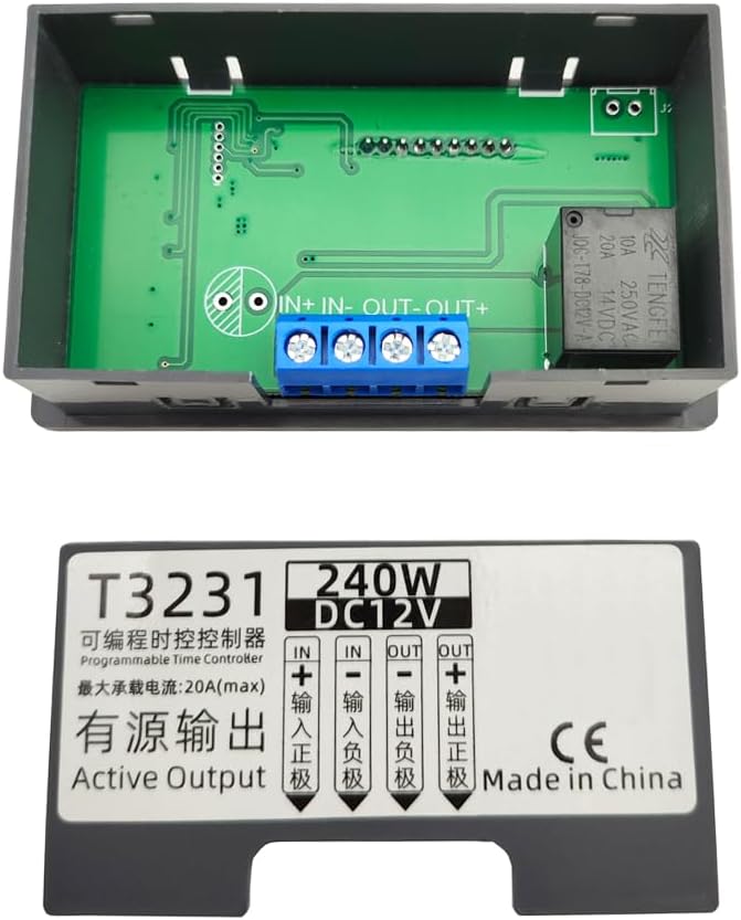 Timer Delay Relay DC12V 20A 240W Programmable Cycle Time Switch LED Digital - Image 6