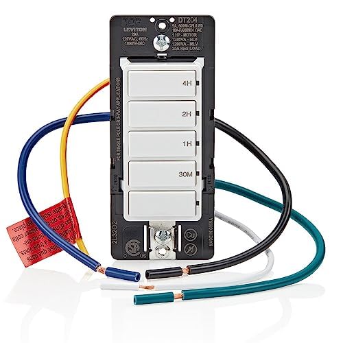 Leviton Countdown Switch for lights, pool pumps, 30 min, 1-2-4 hour, Neutral - Image 13