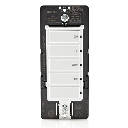 Leviton Countdown Timer Switch for household lights and exhaust fans, 15-30 min by Leviton