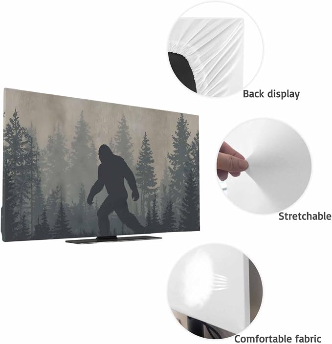 Wildman Gorilla Forest Silhouette Indoor TV Cover, Elastic TV Screen Protector - Image 7