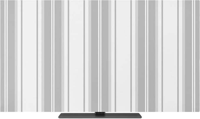 Minimalist Gray Stripes Indoor TV Cover, Elastic TV Screen Protector Modern by Unknown