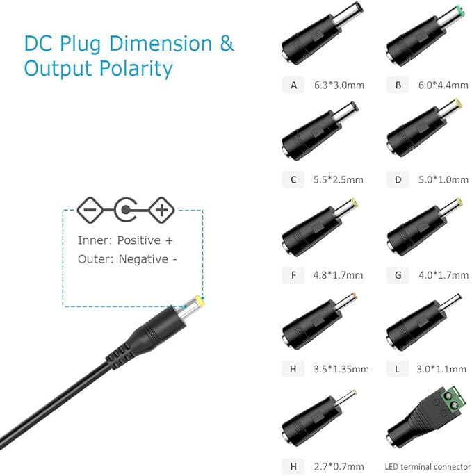 Belker Universal AC DC Adapter 12V 2A 1.5A 1A Power Supply - Image 2
