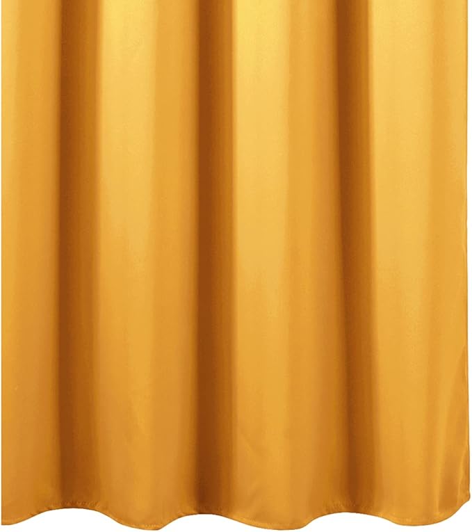 LEMOMO Yellow Thermal Blackout Curtains/52 x 63 Inch/Set of 2 Panels Room Darkening Curtains