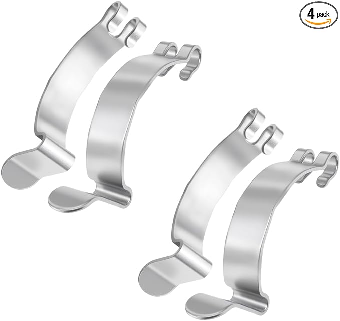 4PCS Silver Metal Air Filter Clips, Automotive Clips, Car Air Filter Cleaner by Unknown