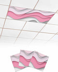 Yukro 3 Pack Pink Ombre Fluorescent Light Covers Pink Gray Gradient Abstract by Unknown