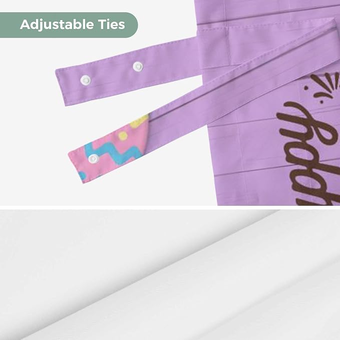 Purple Easter Tie Up Valance Curtains - Image 7