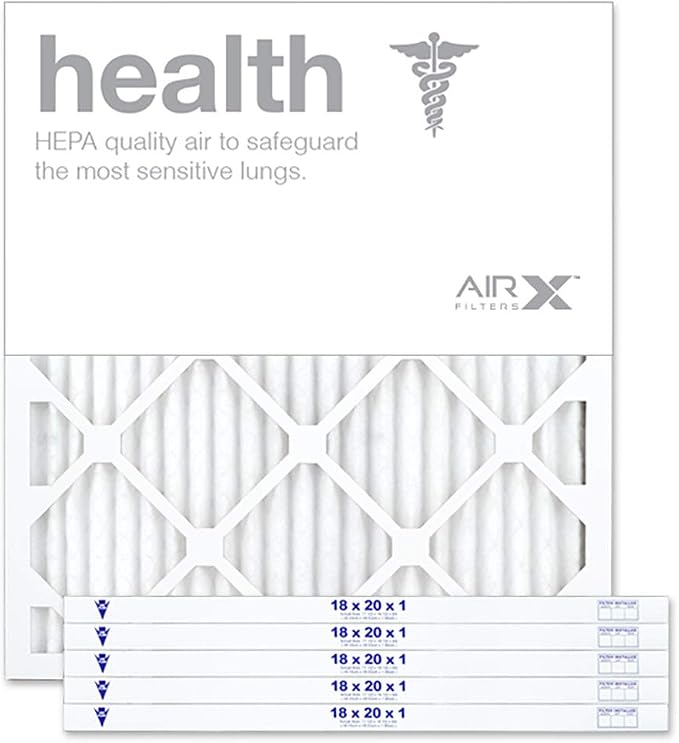 AIRX WICKED CLEAN AIR. HEALTH 18x20x1 MERV 13 Pleated Air Filter by AIRXFILTERSWICKEDCLEANAIR