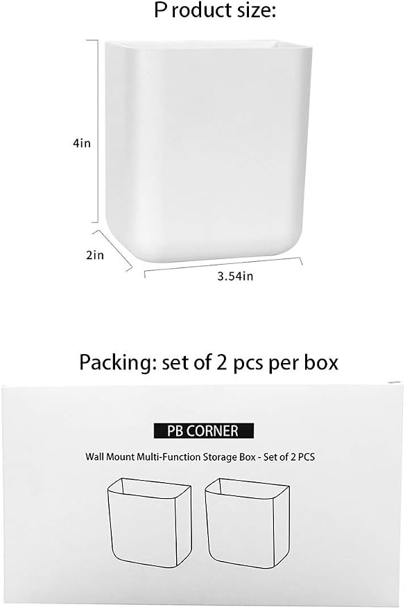 T-H-See Remote Holders Wall Mount Hole Free, Self-Adhesive Storage Box - Image 7