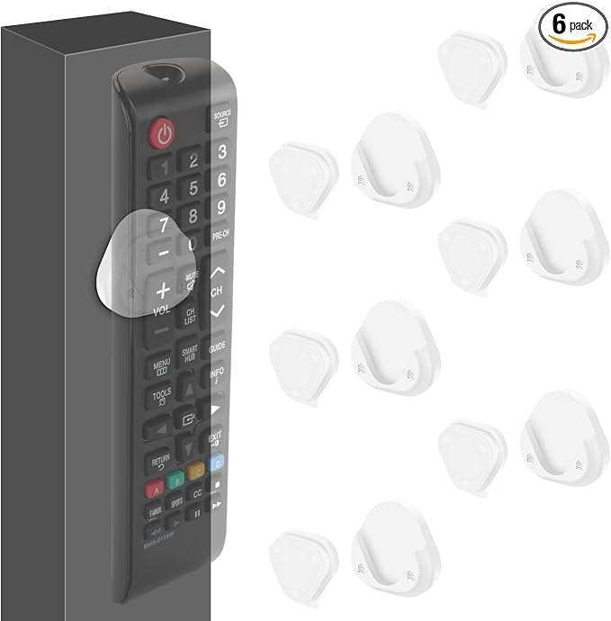 YONGAIJIA 6 Pcs Magnetic Remote Control Holder, Self Adhesive Remote Holder by YONGAIJIA