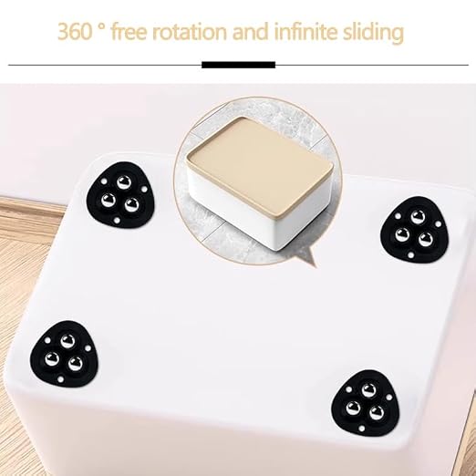 Small Adhesive Casters Wheels for Appliance: 4 Pcs Kitchen Counter Appliances - Image 3