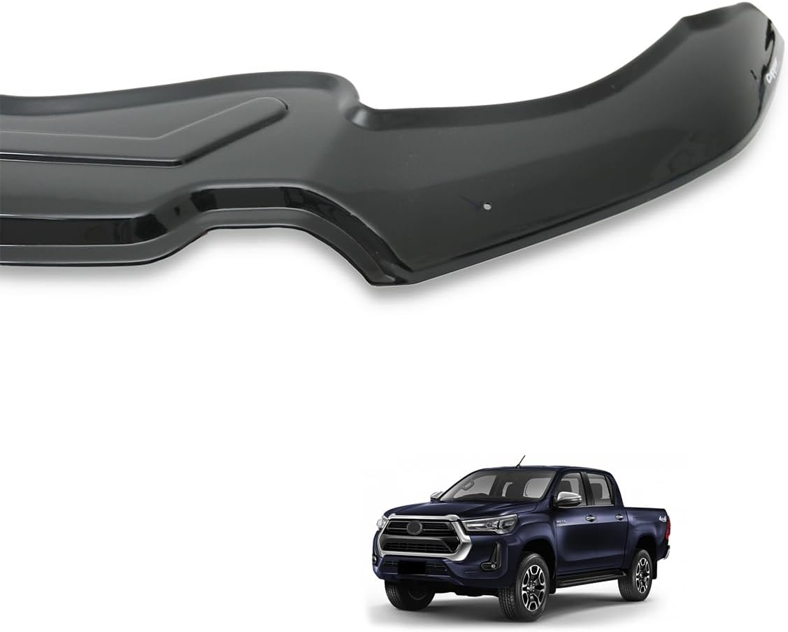Hood Deflector Guard Fits Toyota Hilux IV 2021-2023 | Bug & Bonnet Shields, Protects from Particles & Bug, All Weather - Durable - Easy Assembly Without Drill