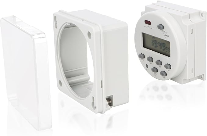 Baomain Time Switch Relay with Waterproof Cover, Digital LCD Programmable Timer - Image 6
