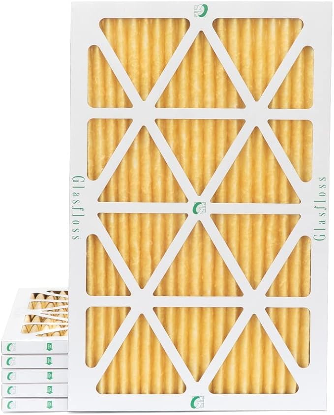 Glasfloss 14x25x1 MERV 11 AC & Furnace Air Filters. Box of 6. Actual Size: by Glasfloss