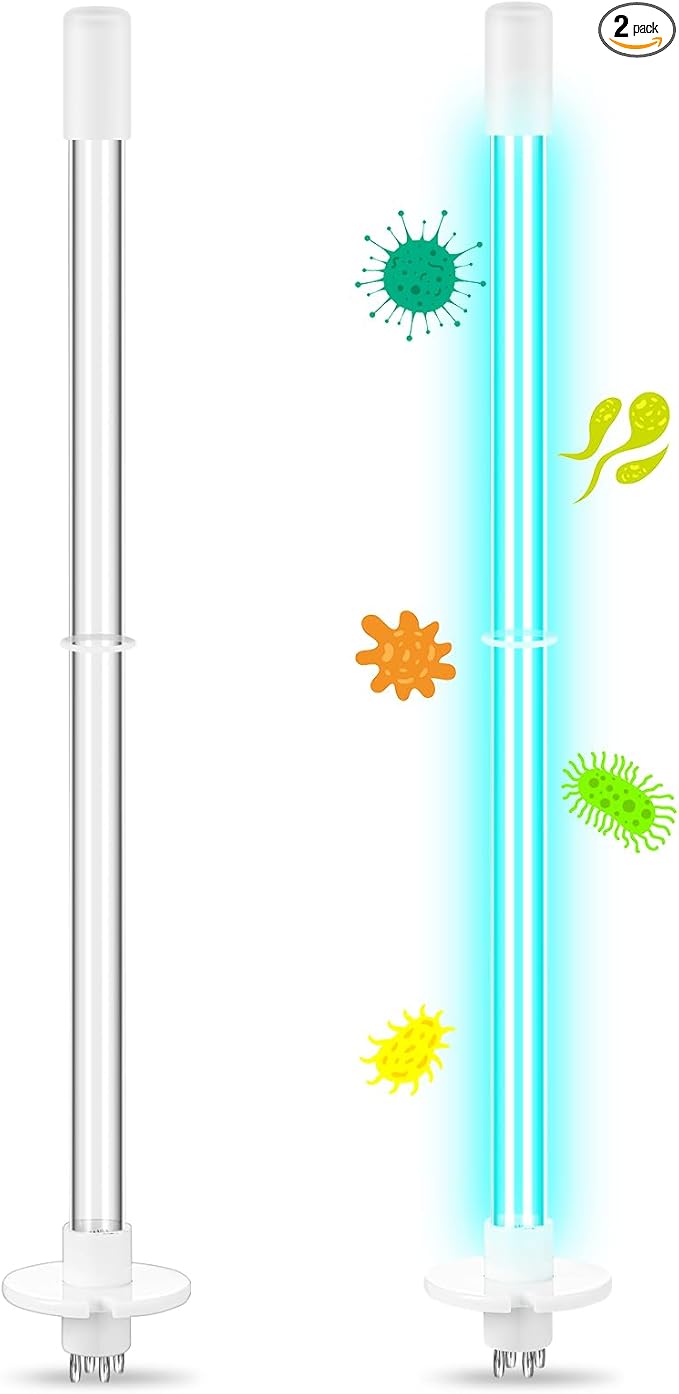 Qualirey 2 Pcs 14" UV Light Replacement Bulb 4 Pin Base 254NM 18W UV Lamp by Acomfortablehomestartshere