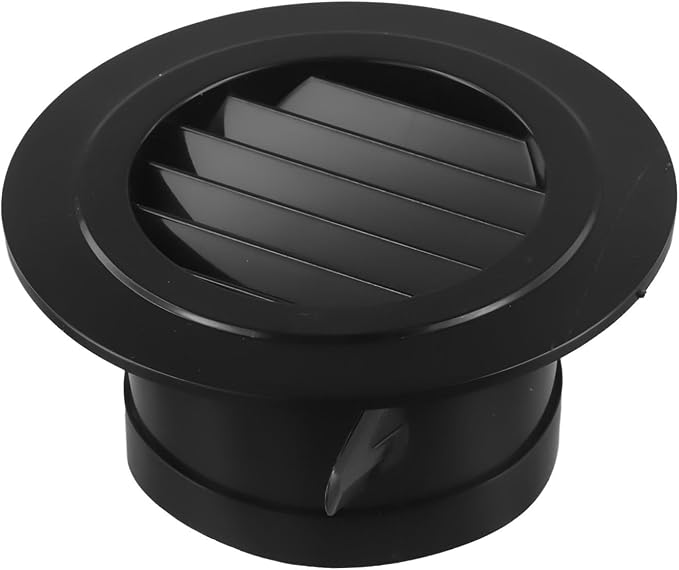 Black ABS Round Ventilation Grille Cover, Wall Ceiling Mount Diffuser - Image 7