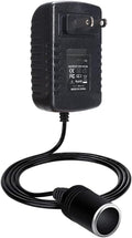 12V 2A AC to DC Converter with Cigarette Lighter Socket - 110V to 12V Power by Deeluucaa