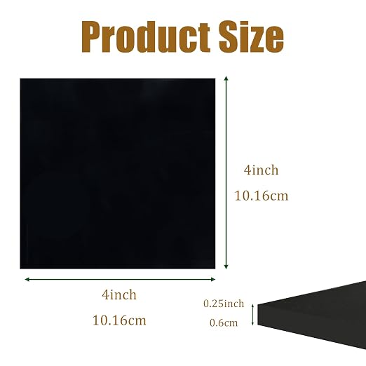 4 Pieces Anti Vibration Pads 1/4 in Thick X 4 in X 4 in, Neoprene Rubber Pads - Image 2