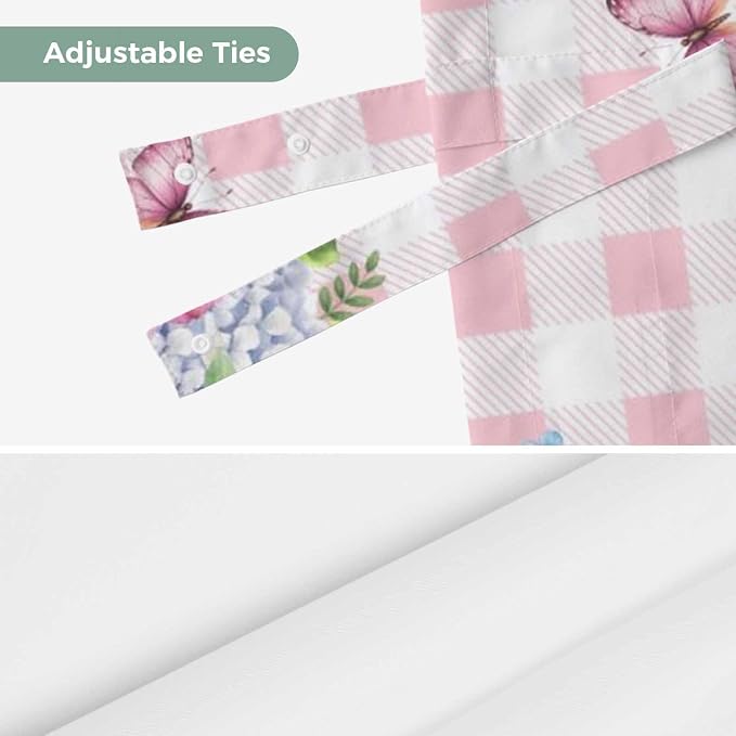 Spring Tie Up Valance Curtains for Windows, Kitchen Curtains Window Shades - Image 7