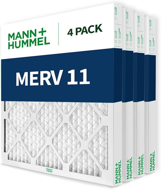 Mann+Hummel 20x20x2 MERV 11 Pleated HVAC AC Furnace Air Filters. Quantity 4. - Image 4