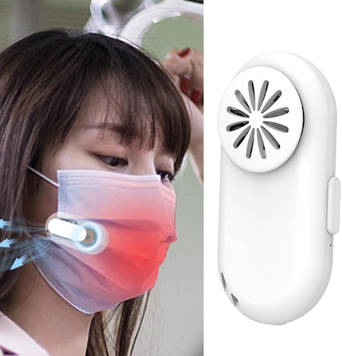 Clip On Face Mask Fan USB Rechargeable 3 Speeds Air Cooler | Portable Face - Image 5