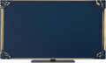 Navy Blue Retro Floral Border Indoor TV Cover, Elastic TV Screen Protector by Unknown
