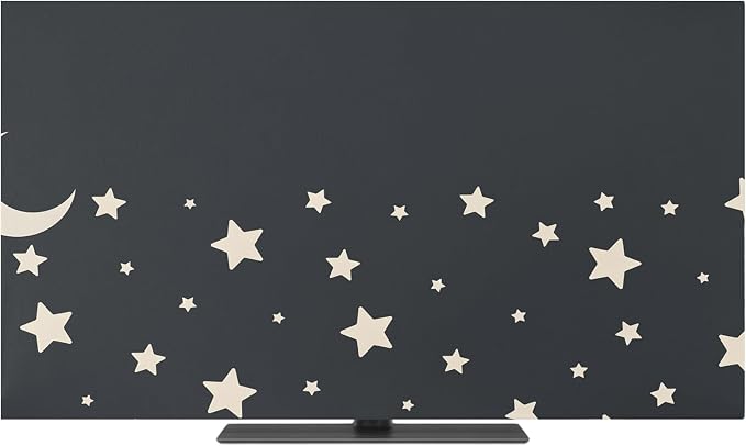 Moon Stars Starry Sky Indoor TV Cover, Elastic TV Screen Protector Cartoon by Unknown
