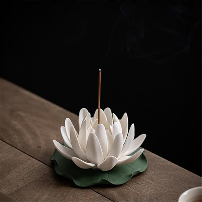 Ceramic Handicraft Stick Incense Burners Simulation Lotus Incense Holder - Image 5