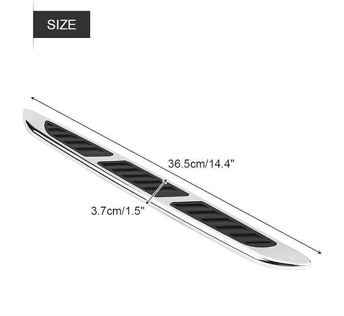 1 Pair Car Hood Vent Air Intake Grille, Car Exterior Hood Side Door Air Flow - Image 2