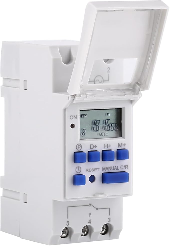 15A Programmable Timer Relay 7 Day Heavy Duty Digital Timer Switch by Walfront