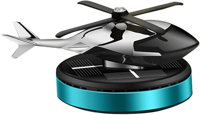 Car Air Freshener, Al Alloy Solar Helicopter Diffuser, Home&Car Décor|Blue | by NICEADA