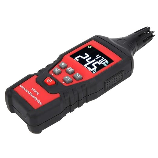 Digital Temperature Humidity Meter Dual LCD Display Backlit Screen Precision - Image 2