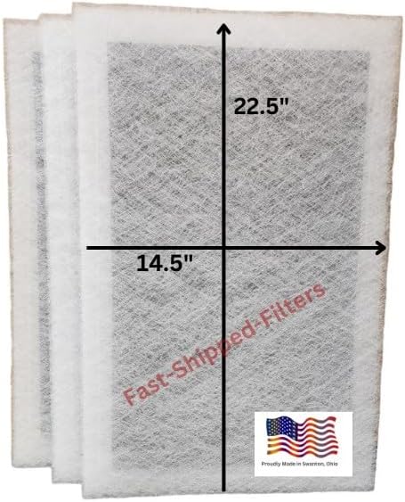 Fast-Shipped-Filters 3 Pack 16x25 Replacement Filter Pads Designed to Fit by Unknown