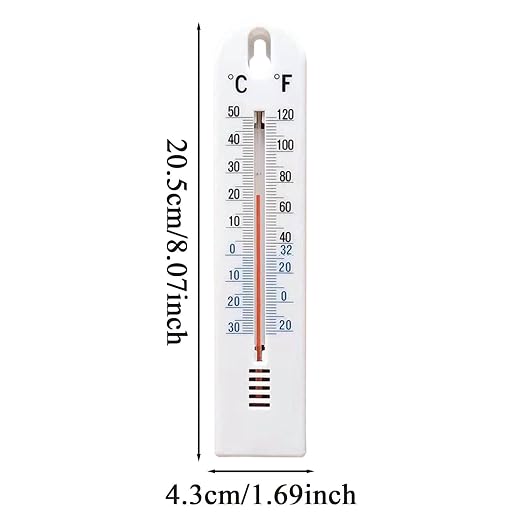 Wall Temperature Sensor, Indoor Temperature Meter, 8.07x1.69in Anti Glare - Image 2