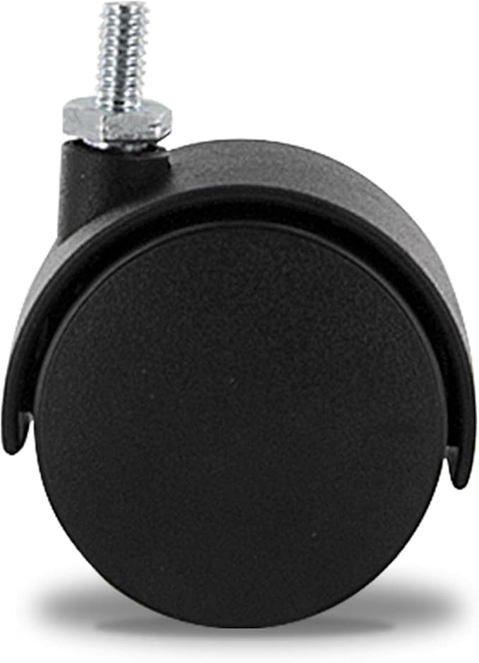 2" Wheel Diameter | Black Nylon Swivel Hooded Samson Twin Wheel Caster | 1/4-20 - Image 3