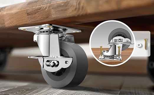 2" Caster Wheels, Casters Set of 16, Heavy Duty Casters - Image 4