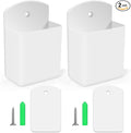 2 PCS Self Adhesive Remote Holder Wall Mount Control Holders Small Wall Mounted by yeloumiss