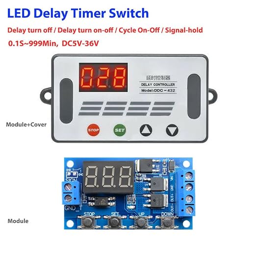 Acxico 1 pcs DC 5V 12V 24V Digital LED Cycle Timer Delay Switch Turn ON/Off - Image 6