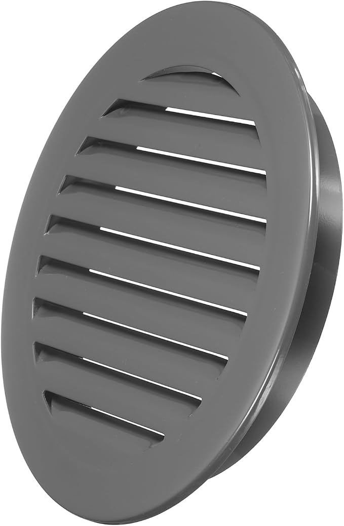 PATIKIL 9" Round Air Vent, Louver Grille Cover Aluminum Alloy Soffit Vent HVAC by PATIKIL
