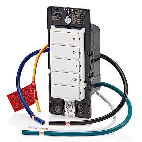 Leviton Countdown Switch for lights, pool pumps, 30 min, 1-2-4 hour, Neutral - Image 14