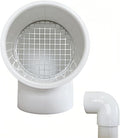 2" PVC Vent Cap with Stainless Steel Screen, 90°Vent Termination Cap by Unknown